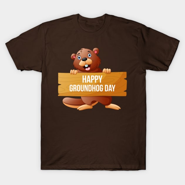 Happy Groundhog Day 2021 T-Shirt by vladocar